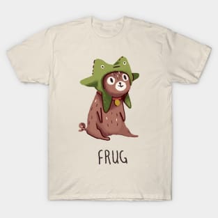 Pug in a frog costume.. Frug. T-Shirt